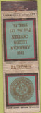 Matchbook Cover - American Legion Canteen York PA LONG WORN