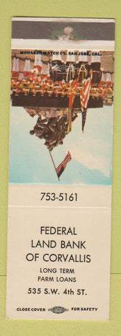 Matchbook Cover - Federal Land Bank Corvallis OR WORN