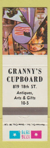 Matchbook Cover - Granny's Cupboard Antiques 1976 Bicentennial