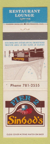 Matchbook Cover - Pier 2 Sinbad's San Francisco CA