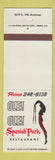 Matchbook Cover - Ole! Ole! Spanish Park Restaurant Ybor City FL matador