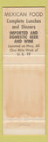 Matchbook Cover - Casa Juanita Mexican Restaurant Clearwater FL