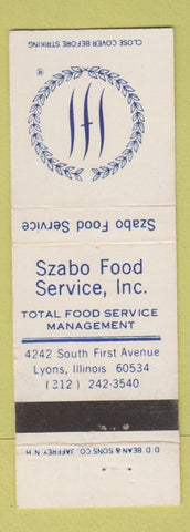 Matchbook Cover - Szabo Food Service Lyons IL