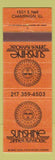 Matchbook Cover - Sunshine Dinner Playhouse Champaign IL
