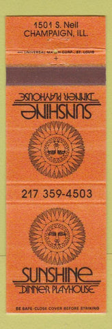 Matchbook Cover - Sunshine Dinner Playhouse Champaign IL