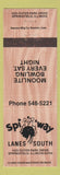 Matchbook Cover - Spillway Lanes Bowling Springfield IL