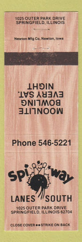 Matchbook Cover - Spillway Lanes Bowling Springfield IL