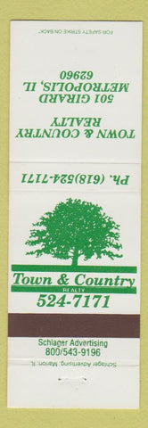 Matchbook Cover - Town and Country Real Estate Metropolis IL