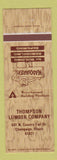 Matchbook Cover - Thompson Lumber Company Champaign IL