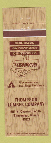Matchbook Cover - Thompson Lumber Company Champaign IL