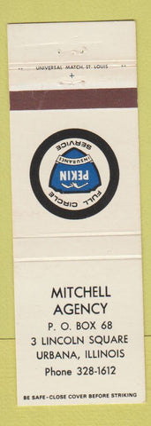 Matchbook Cover - Pekin Insurance Mitchell Agency Urbana IL