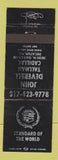 Matchbook Cover - John Deverell Tallman Cadillac Decatur IL WEAR