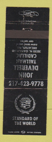 Matchbook Cover - John Deverell Tallman Cadillac Decatur IL WEAR