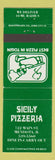 Matchbook Cover - Sicily Pizzeria Pizza Mendota IL