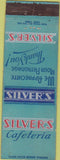 Matchbook Cover - Silver's Cafeteria NO TOWN