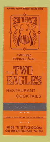 Matchbook Cover - Two Eagles Restaurant Wood Dale IL WEAR