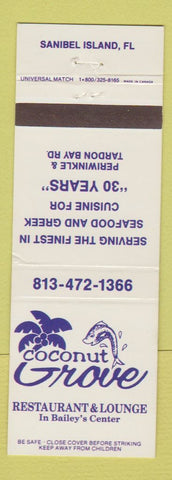 Matchbook Cover - Coconut Grove Restaurant Sanibel Island FL