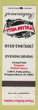 Matchbook Cover - Italian Villa Restaurant Pompano Beach FL