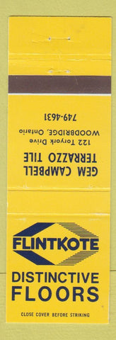 Matchbook Cover - Flintkote Flooring Woodbridge ON Gem Campbell Tiles