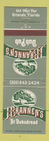 Matchbook Cover - J Brannen's Dub Bup Orlando FL