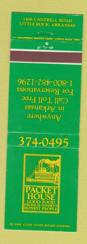Matchbook Cover - Packet House Restaurant Little Rock AR