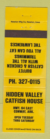 Matchbook Cover - Hidden Valley Catfish House Conway AR