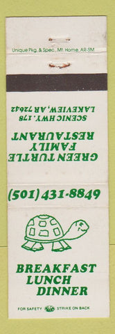 Matchbook Cover - Green Turtle Family Restaurant Lakeview AR WEAR