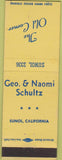 Matchbook Cover - The Old Corner Naomi Geo Schultz Sunol CA