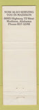Matchbook Cover - El Fronterizo Roy Gonzalez Restaurant Mexican Huntsville AL