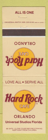 Matchbook Cover - Hard Rock Cafe Orlando FL Universal Studios Florida