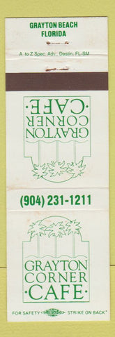 Matchbook Cover - Grayton Corner Cafe Grayton Beach FL WEAR