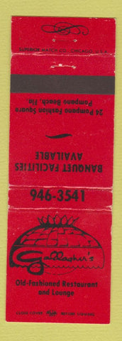Matchbook Cover - Gallagher's Restaurant Pompano Beach FL WEAR