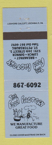 Matchbook Cover - The Food Factory St Petersburg FL