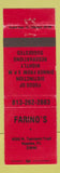 Matchbook Cover - Farino's Restaurant Naples FL WEAR