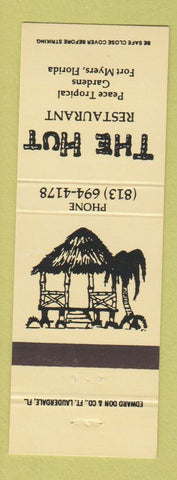 Matchbook Cover - The Hut Restaurant Fort Myers FL