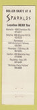Matchbook Cover - Sparkles Roller Rinks Marietta Smyrna Canton GA WEAR