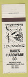 Matchbook Cover - Oakes Hardware Lawrenceville GA