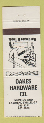 Matchbook Cover - Oakes Hardware Lawrenceville GA