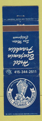Matchbook Cover - Hotel Benjamin Franklin San Mateo CA WEAR