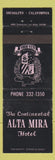 Matchbook Cover - Alta Mira Hotel Sausalito CA
