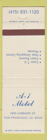 Matchbook Cover - A1 Motel San Francisco CA
