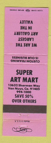 Matchbook Cover - Super Art Mart Gallery Van Nuys CA