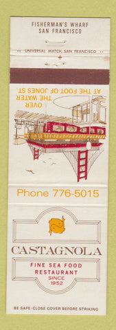 Matchbook Cover - Castagnola Seafood Restaurant San Francisco CA
