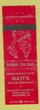 Matchbook Cover - Nati's Mexican Restaurant San Diego CA WORN RED