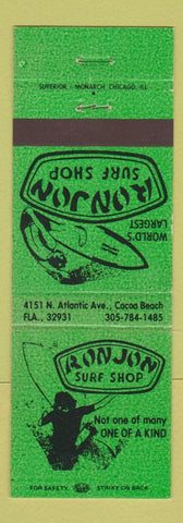 Matchbook Cover - Ron Jon Surf Shop Cocoa Beach FL