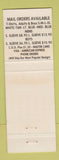 Matchbook Cover - Ron Jon Surf Shop Cocoa Beach FL