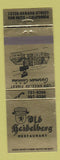 Matchbook Cover - Old Heidelberg Restaurant Van Nuys CA German