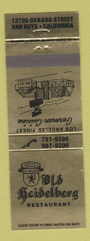 Matchbook Cover - Old Heidelberg Restaurant Van Nuys CA German