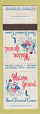 Matchbook Cover Maison Gerard French Restaurant Beverly Hills Universal City CA
