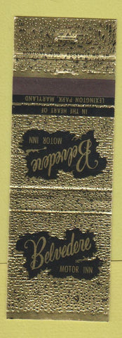 Matchbook Cover - Belvedere Motor Inn Lexington Park MD